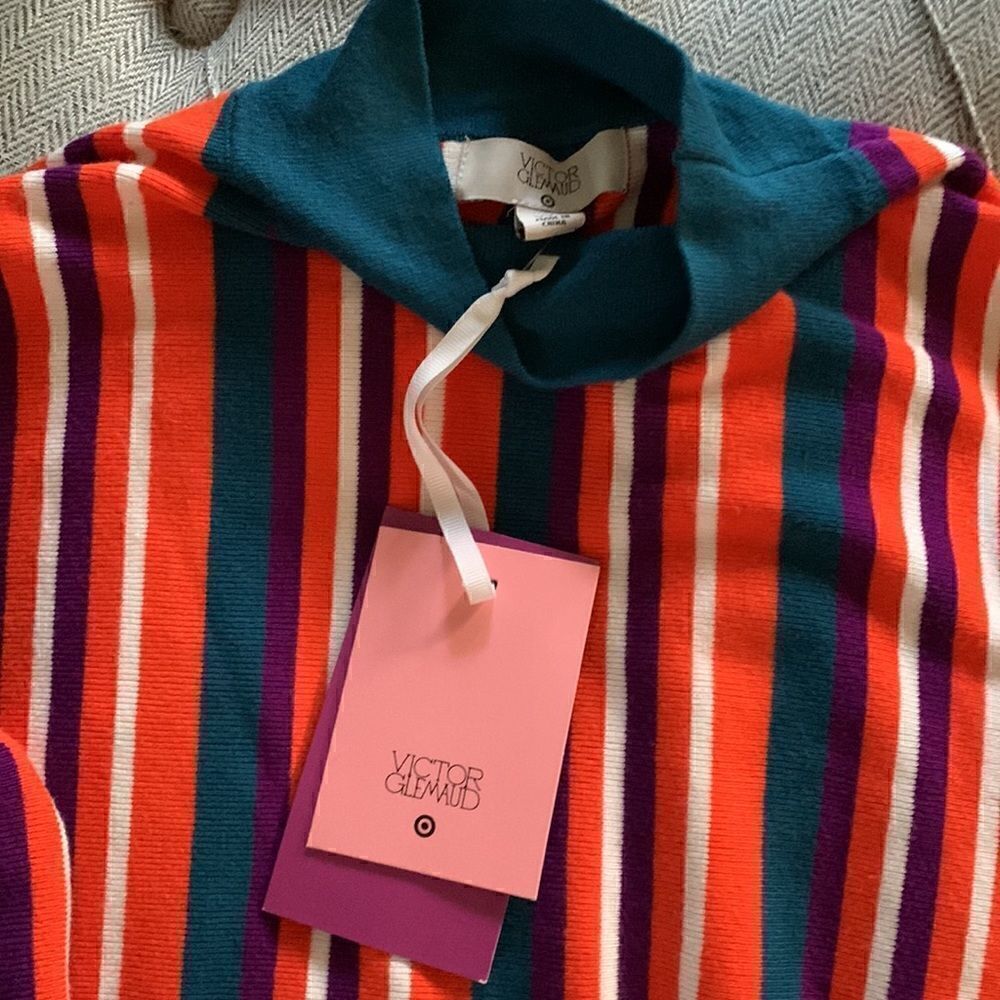 Victor Glemaud x Target Striped Mock Turtleneck Pullover Sweater - Picture 9 of 10